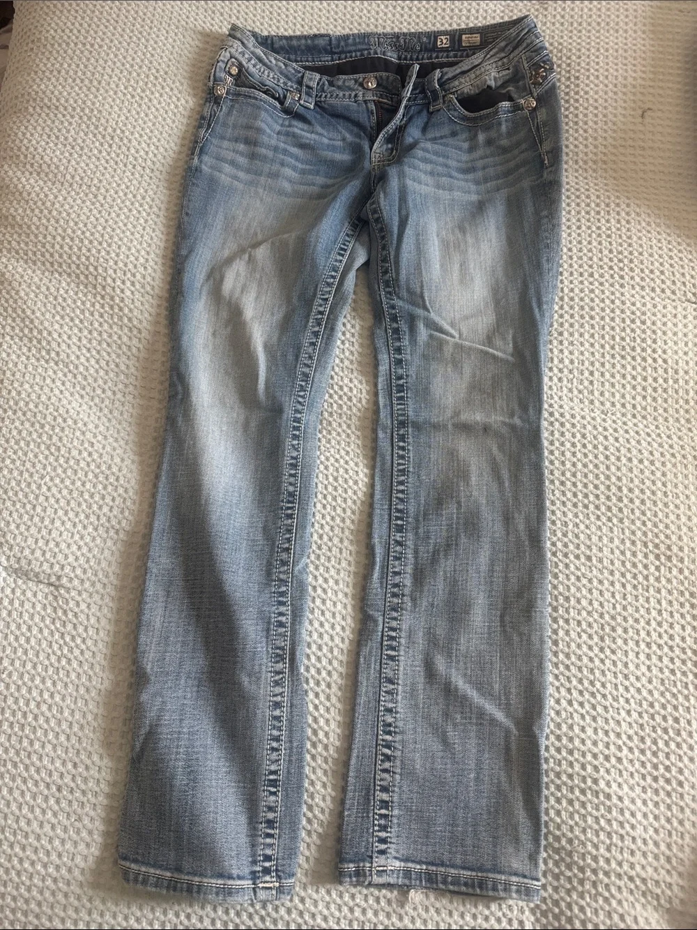 Miss Me Light Blue Boot Cut Jeans